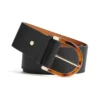 Tortoiseshell Buckle Leather Belt