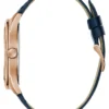 Two-Tone Leather Analog Watch