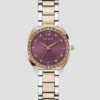 Two-Tone Purple Analog Watch