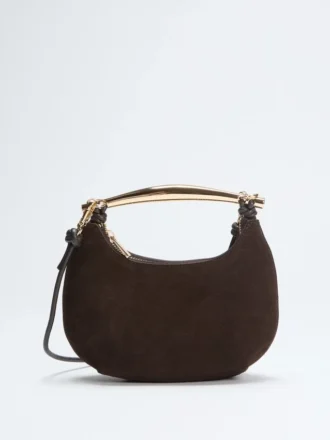 Victoria Leather Mini Hobo Bag
