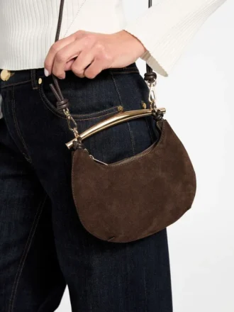 Victoria Leather Mini Hobo Bag