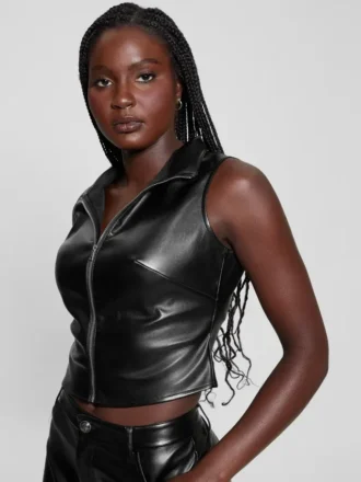Vixen Faux-Leather Top