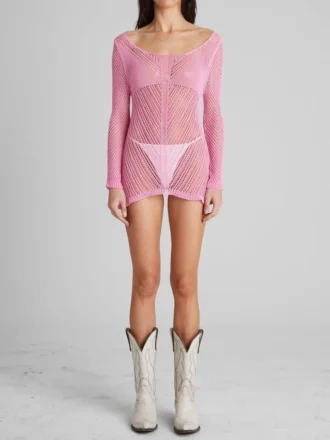 Washed Crochet Sweater