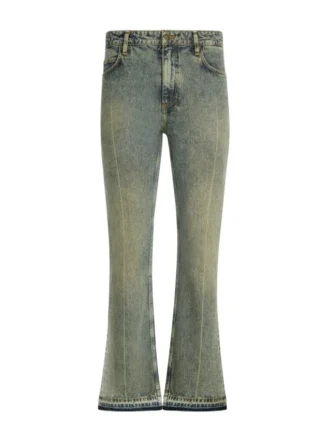 Washed Denim Flare Pant