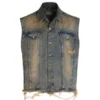 Washed Denim Trucker Vest