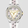 White Analog Leather Watch