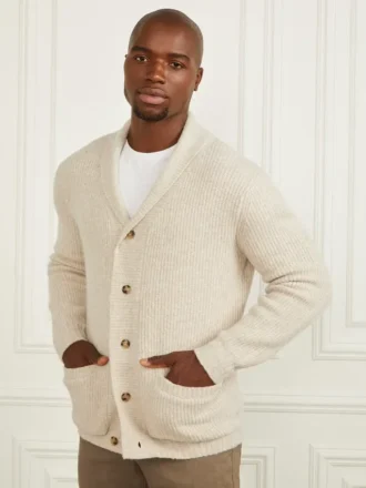 Wool-Blend Cardigan Sweater