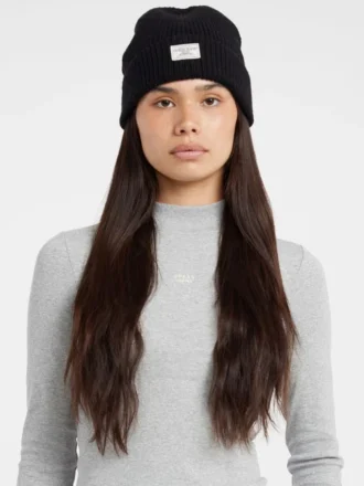 Wool-Blend Patch Beanie