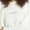 Wool-Blend Turtleneck Logo Sweater