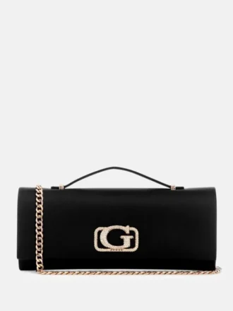 Zalina Satin Top-Handle Clutch
