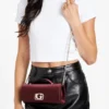 Zalina Satin Top-Handle Clutch