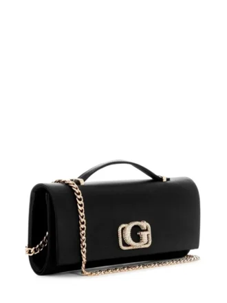 Zalina Satin Top-Handle Clutch
